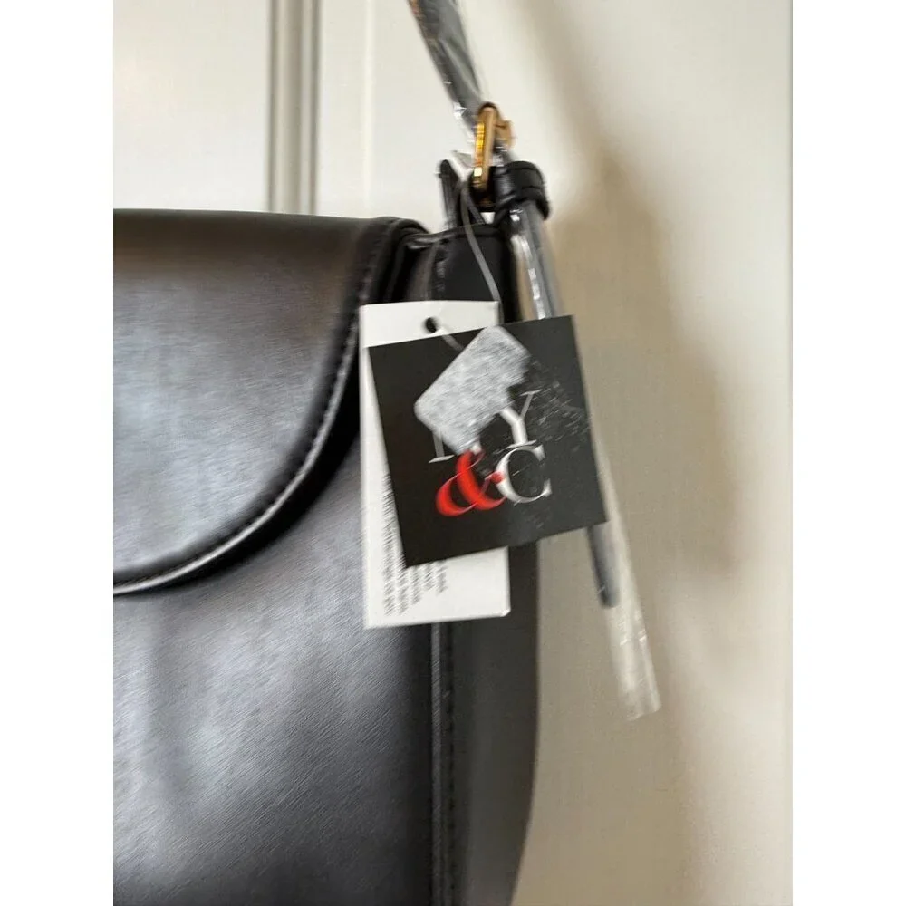 New York & Company Women's James Black Shoulder Bag NWT